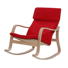 ASDNN Outdoor Garden Recliner Lounge Chair Armchairs with Removable Cushion Sun Loungers Upholstered Padded Seat for Patio Backyard，6 Style (Color : Red, Size : B)