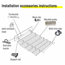 Wave awning,U-Shaped Sunshade Net Replacement Pergola Awning outdoor canopy pergola roof hang down u shape wave awning,for Outdoor Patio Porch Garage Deck Backyard Awning(W1.7*L10m/W5.57*L32.81ft)