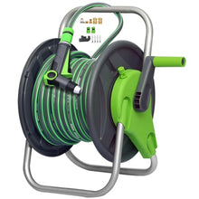 Wall Mounted Hose Rack for Hose Reel, Water Hose Reel, Outdoor Portable Hose Cart, Household Cleaning Hose, Mobile Type (Hose Cart+30m Pipe)