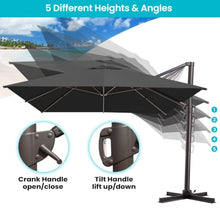 153'' X 116'' Outdoor Cantilever Umbrella, Weighted Base Does Not Include