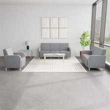 Lesro Siena Lounge Loveseat Brushed Steel Legs Adler Black