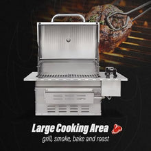 CHALEUR 27" Smokeless Gas Grill - 2-Burner 17000BTU Built In Gas Grill & Built In Grill Head - Premium 304 Stainless Steel Drop In Grills for Outdoor Kitchens & Indoor Drop In Grill (Propane)