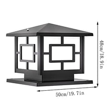 VELLOW Post Light Fixtures,Outdoor Waterproof IP55 Stigma Lamps,E27 Pedestal Gate Bollard Pillar Light,Aluminium Lampshade Column Cap Lamp,Decorations Landscape Lighting for Patio Porch Railing