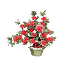 YXIANG56Q Fake Plants Artificial Bonsai Tree - Peony Flower Jade Indoor Plant Decoration Bonsai Tree