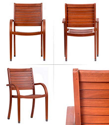 Amazonia Arizona 9 Piece Oval Outdoor Dining Set Eucalyptus