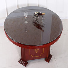 HDDNMLOH Round Tempered Glass Table Top for Outdoor Patio Furniture 40cm 50cm 60cm 80cm Transparent Black Brown Rounded Edge Ideal for Kitchen Dining Tables and Coffee Tables
