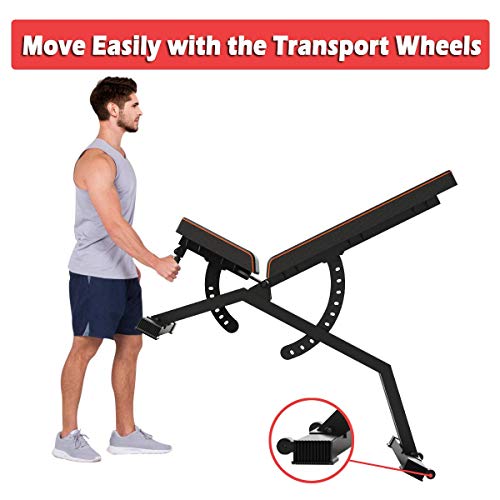 FEIERDUN Weight Bench Black-Parallel Bars