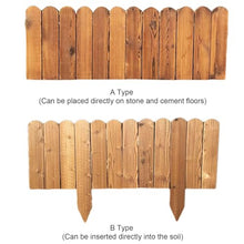 DECORN Garden Wooden Fence Wood Garden Edging Border Outdoor Landscape Border Edging for Gardens Lawns Balconies Courtyards Planting Fences, 35 ft(L),A-15.8" H