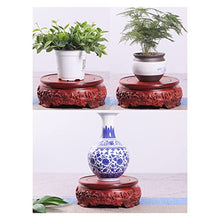 Heavy-Duty Potted Plant Standing Supports Wooden Vase Base Carved Base Buddha Statue Stone Plant Display Stand Rotatable Round Craft Collection Pedestal Plant Container Base (Color : Brass) (1 )