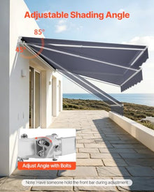 VEVOR Electric Retractable Awning, 14.1' x 9.8' Motorized Patio Awning