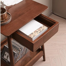 NRFJFOP Solid Wood Small Square Table Living Room Balcony Leisure Bedroom Bedside Sofa Edge a Few
