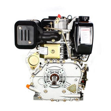 YIPONYT 406CC Diesel Engine, 4 Stroke Diesel Motor Engine 10HP Heavy Duty Single Cylinder Air- Cooled Recoil Diesel Machine 3600RPM 1.45Gal Fuel Tank for Agricultural Machinery