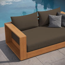 Modway Tahoe Acacia Wood Outdoor Patio Loveseat Natural Cocoa