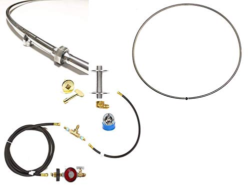 EasyFirePits Complete LP Deluxe Fire Pit Kit & Lifetime Warranted 316 Stainless Steel Burner Choice (60.00, 60 Inch Single Hoop Ring)