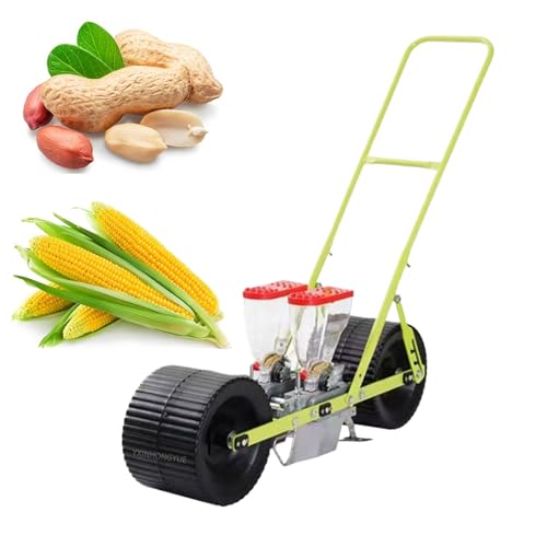 YXINHONGYUE Home Garden Vegetable Roller Seeder, Equipped with 6 Sowing Wheels Adjustable Row Spacing Heavy Hand Duty Corn Seeding Tool Time-Saving and Labor-Saving for Farm