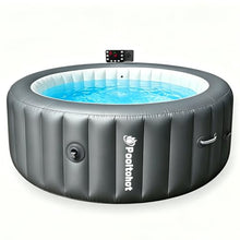 POOLTOHOT Inflatable Hot Tub 71" x 28", Portable Hot Tubs Built-in Heat Pump and 6-Color Lights for 2-4 Person, Blow Up Outdoor Hot Tubs with 143 Soothing Air Jets and Filter System for SPA