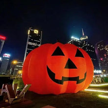 HOAELOS Inflatable Halloween Giant Pumpkin 26 Feet Outdoor Yard Decoration 32 Feet