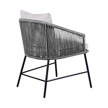 Armen Living Koala and Calica 5 Piece Dining Set Dark Eucalyptus and Grey Rope