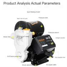 304 stainless steel household booster pump fully automatic water heater water pump and cold water pipeline intelligent digital display self-priming pump(800w digital display anti freeze)