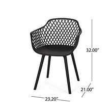 Christopher Knight Home Patrice Outdoor Dining Set Black + Sandblast Black