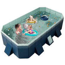 Foldable Pool, Non-inflatable Children' and Adults' Outdoor Swimming Pool, Thickened and Sturdy Swimming Pool, Foldable Family Pool,Wear-Resistant Swimming Pool,Sturdy Pool for Backyard,400cm/157.4in