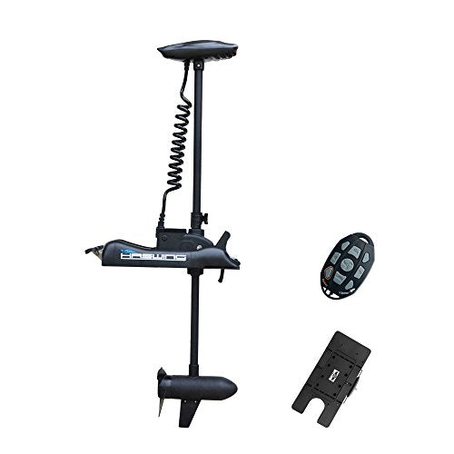 AQUOS 12V 55LBS Bow Mount Trolling Motor with Remote Control and Quick Release Bracket Black