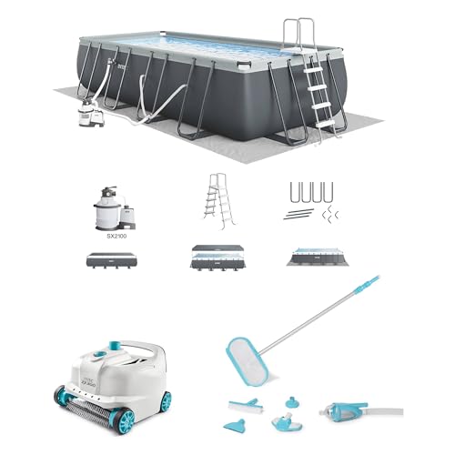 Intex Rectangular Ultra XTR Frame Swimming Pool Set Gray