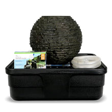 Aquascape Stacked Slate Sphere Water Fountain and Installation Kit for Yard, Landscape, and Garden, Small, 78249
