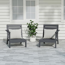 WestinTrends Avalon Outdoor Patio HDPE Deep Seating Sectional Loveseat Gray
