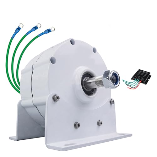 HENGJINGTR 10000W 12V-220V Electric Permanent Magnet Generator, 500R/M AC Output Brushless Magnetic Alternator Low Speed for Water/Wind Turbine Generator,12V