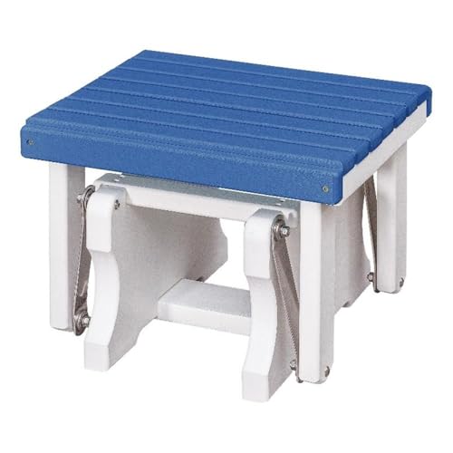 American Furniture Classics Gliding Ottoman in Blue/White