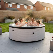 Wave Tahoe Eco-Foam Hot Tub | Round Energy-Efficient Outdoor Spa with 90 Bubble Jets, Built-in Heater, WiFi App Control and Insulated Cover | Graphite Gray | 6 Person | EnergySave Bundle