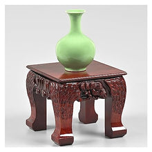 ARINAL Statue Base Bonsai Base Retro Square Wooden Vase Bonsai Base Table Lamp Teapot Base, Home Decor Display Stand Vase Stand (Size : S)