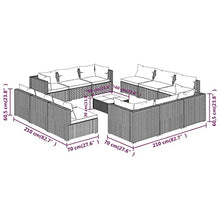 HKTMGDNG Black PE Rattan Modular Patio Coffee Table