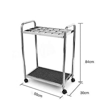 Umbrella Stand Grid Drip Tray Pulley Home Corridor Balcony Storage Rack Umbrella Storage (Color : Silver)