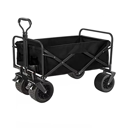 HBJWOV Folding Cart Portable Foldable 150L Large Capacity Multifunction Cart Outdoor Camping Table Light Wagon BBQ Trolley(Tank Wheel Trolley A)