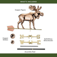 Good Directions Polished Copper Moose Weathervane – Decorative Rooftop Accent for Barns, Homes, Sheds, and Cupolas – Durable & Handcrafted
