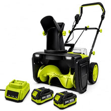 Snow Blower Cordless, 40V Battery Powered Snowblower with 3500W Brushless Motor, 20" Path, 10" Clearing Depth, 25ft Throwing Distance, Dual LED Lights and 180° Chute for Driveway and Patio