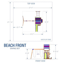 Backyard Discovery Beach Front Cedar Swing Set with Monkey Bars Multicolor