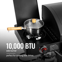 Grills House ZH3005Y 2-Burner Gas and Charcoal Grill Combo Black