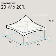 TentandTable 20' x 20' Premium High Peak Frame Tent, White with Sidewalls