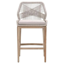 Home Square 30" Fabric Outdoor Barstool Set of 2 Gray