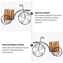 SIDUFHAOPKLL Plant Stand Rustic Bicycle Flower Pot Cart Holder Basket Home Garden(D)