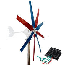 HENGJINGTR 12V 24V 48V 14000W Vertical Turbine Hybrid Solar Wind System with 8 Blades Controller and for Boats, Gazebos, Houses, Businesses, Industry Wind Turbine Generator Kit,48v