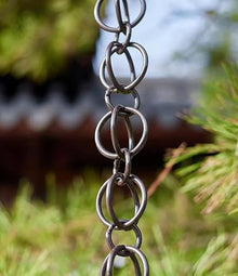 GVBNOTT Rain Guide Chain Rain Downspouts, Ring Japanese Courtyard Garden Rain Catcher Chain for Homestay Villa, Customizable Length，5m/16ft