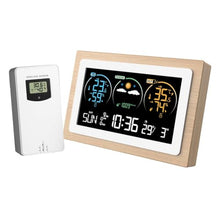 YWMLFZ Color Screen Weather Clock Indoor Outdoor Temperature Humidity Meter Forecast Multi-Function