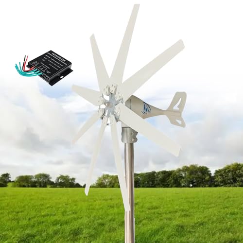Zentorik 12000W Wind Turbine Generator Kit - High-Efficiency 12V/24V/48V Small Windmill with MPPT Controller & 8 Blades, Ideal for Free Energy Home Systems, Permanent Magnet Generator