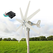 Zentorik 12000W Wind Turbine Generator Kit - High-Efficiency 12V/24V/48V Small Windmill with MPPT Controller & 8 Blades, Ideal for Free Energy Home Systems, Permanent Magnet Generator