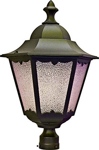 Dabmar Lighting GM870-BZ-MT Powder Coated Cast Aluminum Post Top Light Fixture, Bronze Finish
