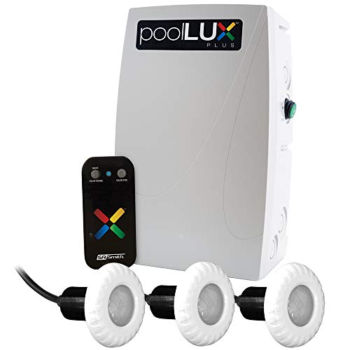 S.R. Smith PoolLUX Plus Kit with Wireless Remote and 3 Kelo LED Lights 80' Cord 60W Light Gray